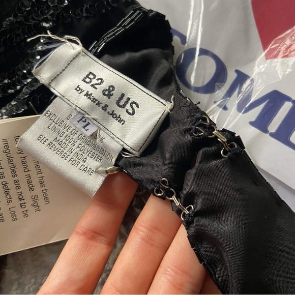 B2 & US by Mark & John Silk Sequins Cocktail Dress - Picture 8 of 14